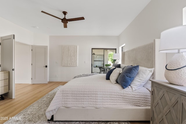 14401 N 60th Pl, Scottsdale, AZ 85254 - bedroom featuring light wood finished floors and ceiling fan