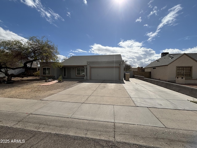 view of front facade with a garage