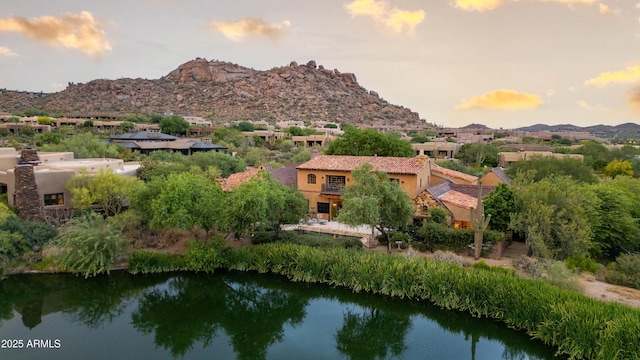 27050 N 103rd St, Scottsdale, AZ 85262 - aerial view at dusk of a water and mountain view