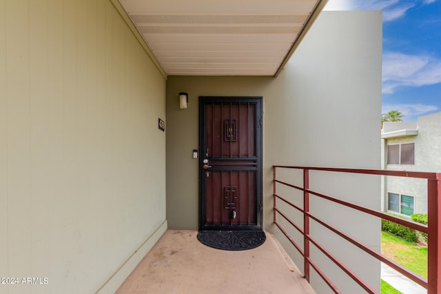 view of doorway to property