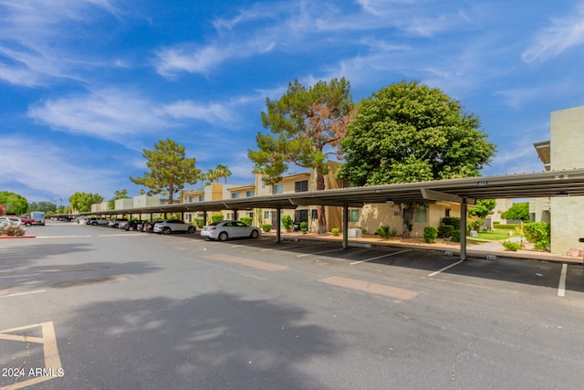 view of car parking with a carport