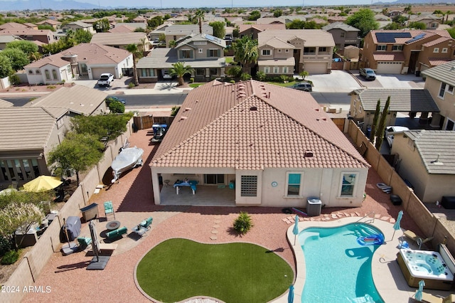 drone / aerial view featuring a residential view