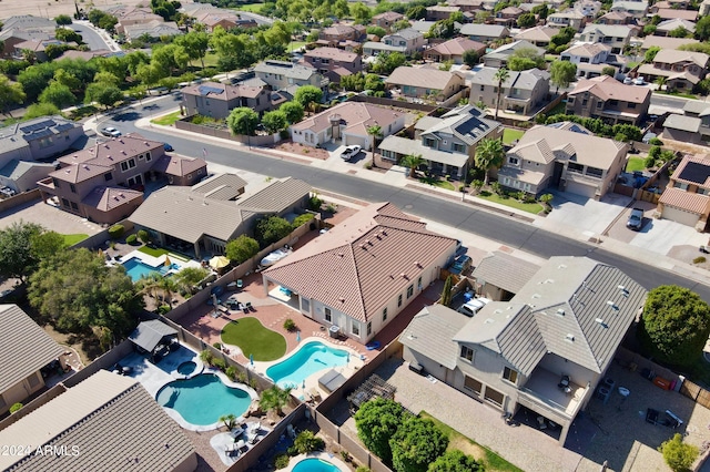 aerial view featuring a residential view