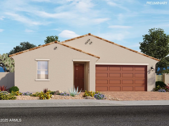 view of front of house featuring a garage