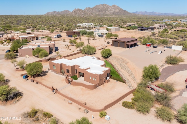 aerial view featuring a mountain view