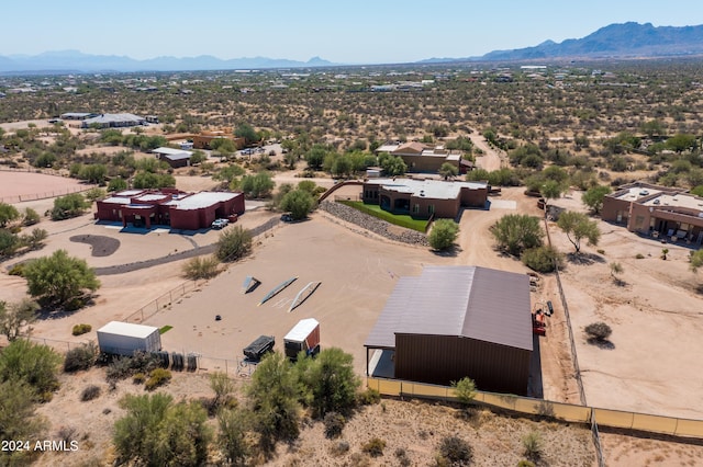 aerial view with a mountain view