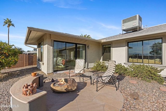 view of patio with cooling unit