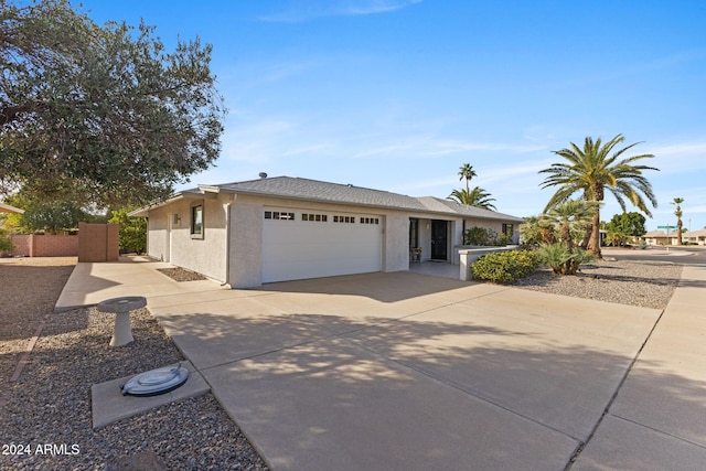 view of front of house featuring a garage