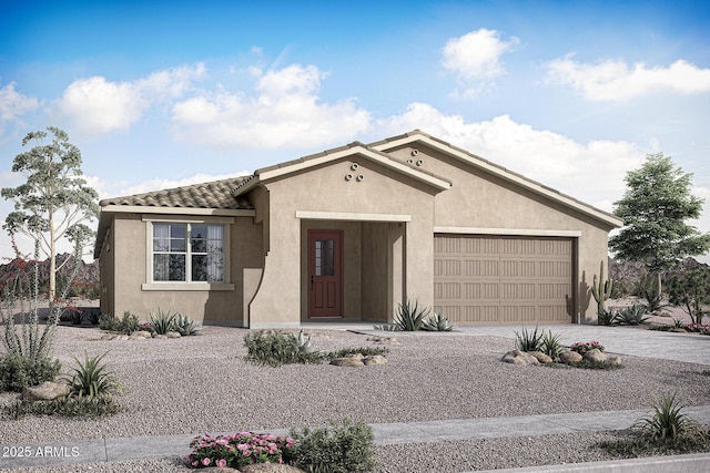 view of front facade featuring a garage