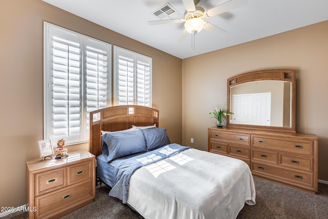 9952 W Jessie Ln, Peoria, AZ 85383 - bedroom featuring dark carpet and ceiling fan