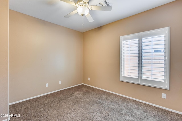 9952 W Jessie Ln, Peoria, AZ 85383 - empty room featuring carpet floors, ceiling fan, and baseboards