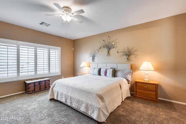 9952 W Jessie Ln, Peoria, AZ 85383 - bedroom featuring carpet floors, baseboards, and ceiling fan