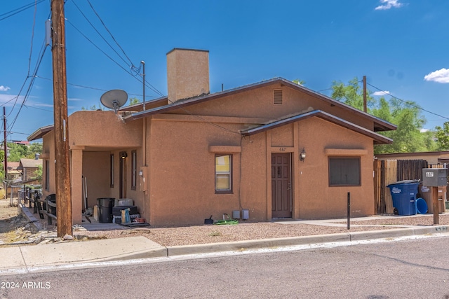 view of front of home