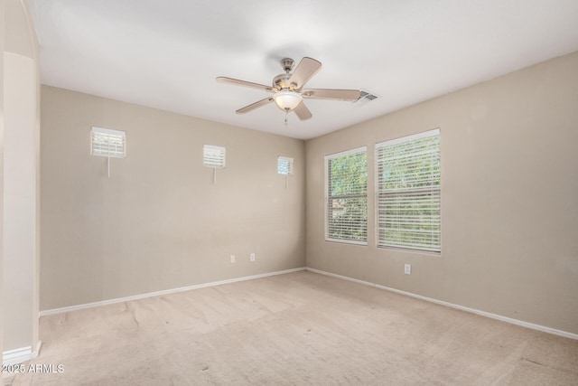 1968 E Emily Ln, Gilbert, AZ 85295 - unfurnished room featuring baseboards, a ceiling fan, carpet floors, and visible vents