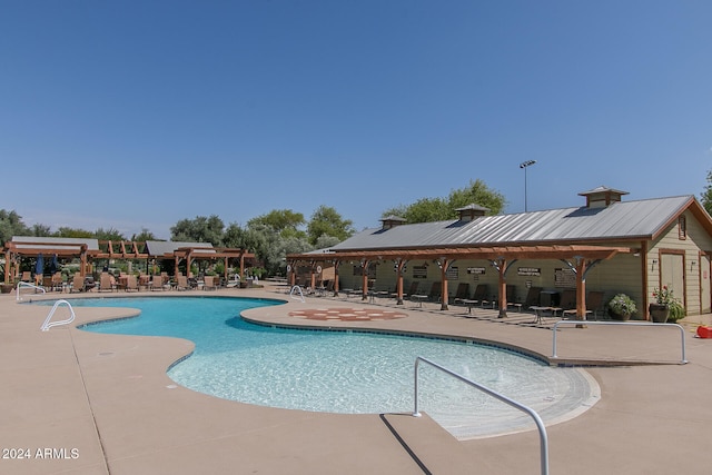 view of pool with a patio