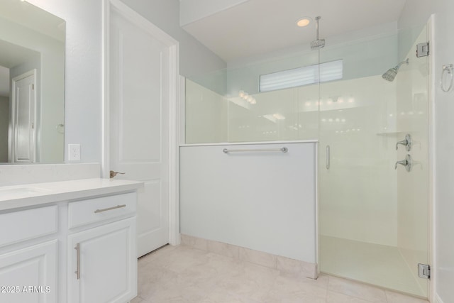 17896 W Amberwood Dr, Goodyear, AZ 85338 - full bath featuring tile patterned floors, a stall shower, and vanity