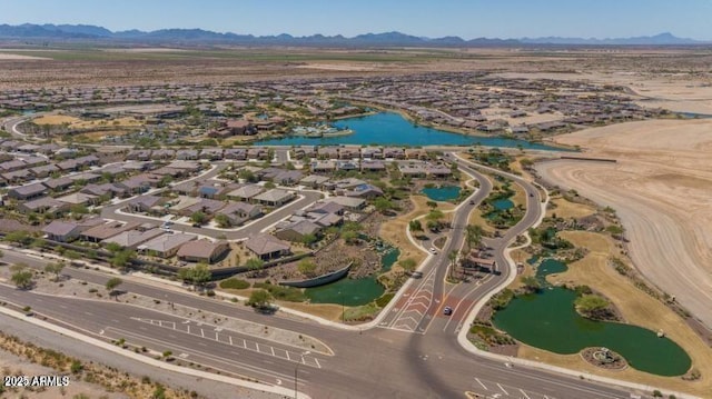 17896 W Amberwood Dr, Goodyear, AZ 85338 - drone / aerial view featuring a water and mountain view and a residential view