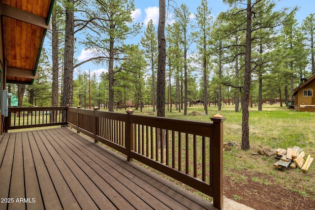view of wooden deck