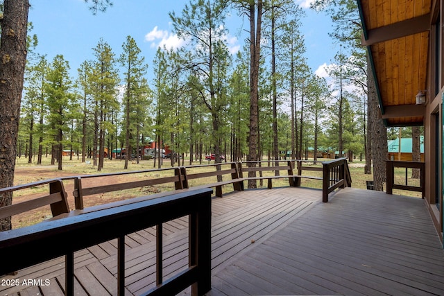 view of wooden deck