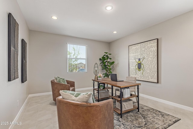 4371 E Enmark Dr, San Tan Valley, AZ 85143 - office area featuring recessed lighting and light tile patterned floors