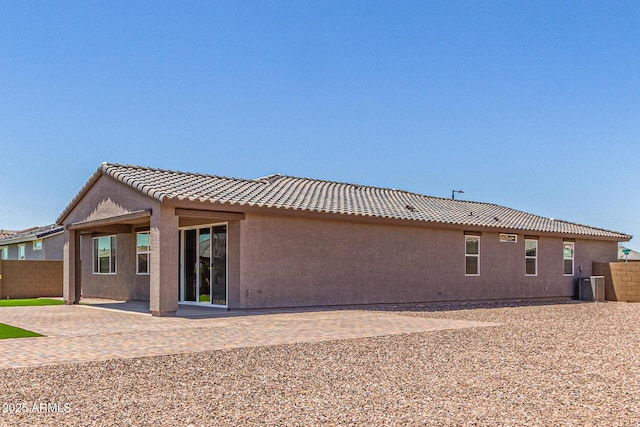 4371 E Enmark Dr, San Tan Valley, AZ 85143 - rear view of property with stucco siding, a patio area, and a tile roof