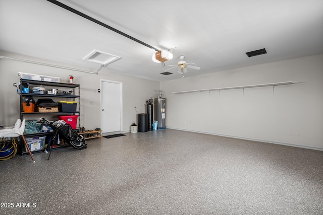 1408 N 62nd Pl, Mesa, AZ 85205 - garage featuring water heater and a garage door opener