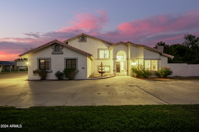 view of mediterranean / spanish house