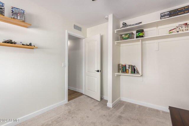 interior space with light colored carpet