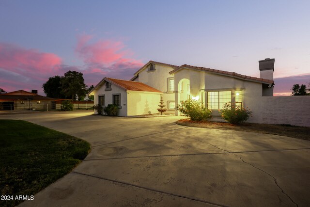 view of mediterranean / spanish-style house