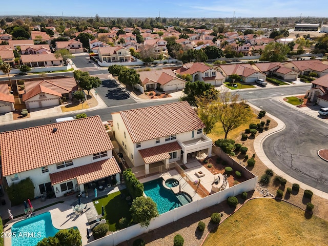 aerial view featuring a residential view