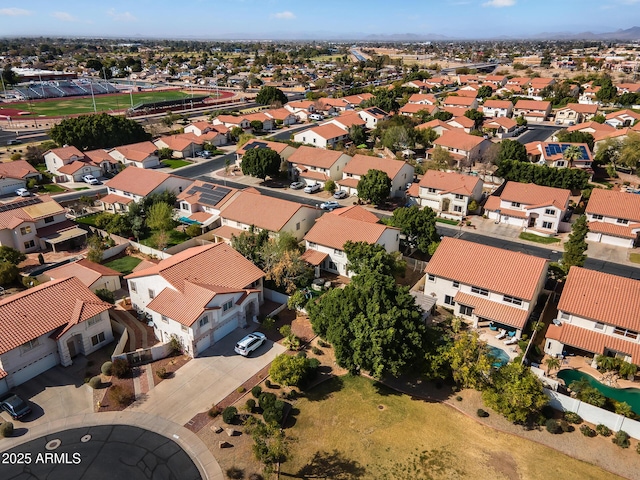 drone / aerial view featuring a residential view