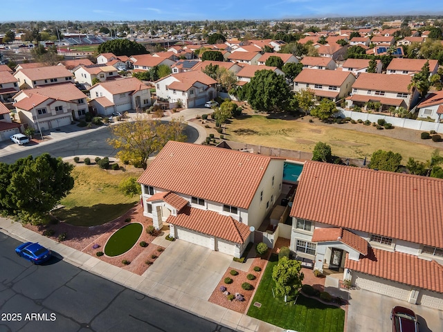 aerial view featuring a residential view