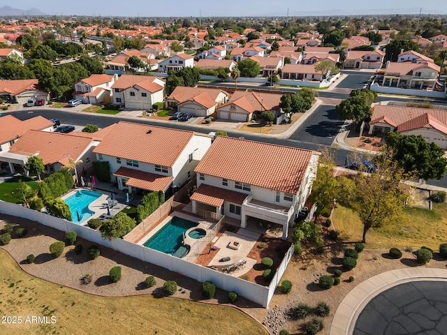 bird's eye view featuring a residential view