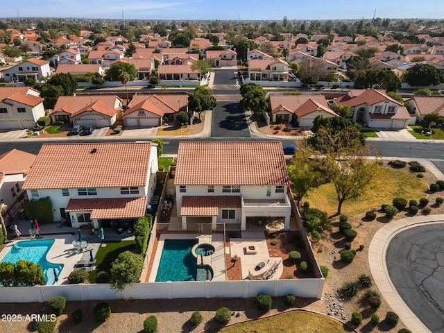 aerial view featuring a residential view