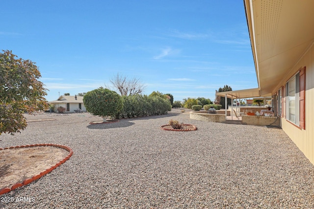 view of yard with a patio area