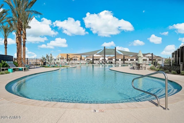 3853 S Buttercup Cir, Mesa, AZ 85212 - community pool featuring a patio area and a residential view