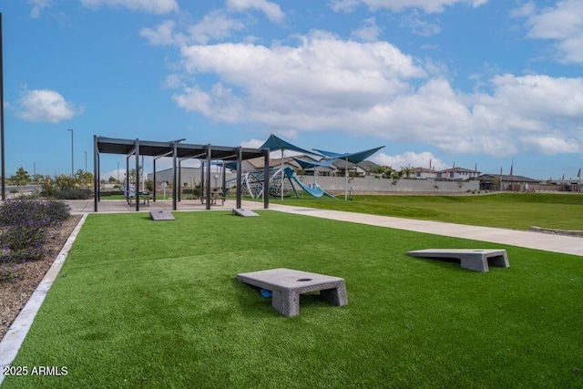 3853 S Buttercup Cir, Mesa, AZ 85212 - view of community with a lawn