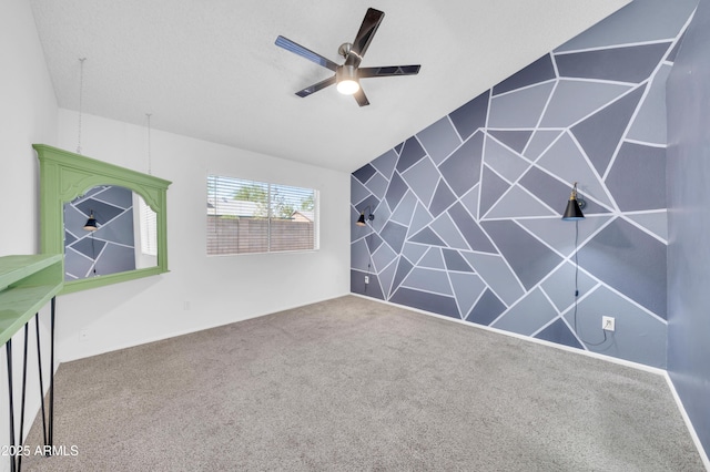 3201 W Mohawk Ln, Phoenix, AZ 85027 - unfurnished room featuring a ceiling fan, carpet flooring, and lofted ceiling