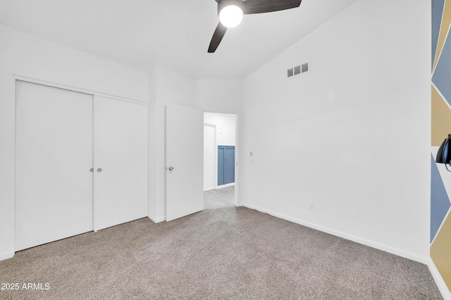 3201 W Mohawk Ln, Phoenix, AZ 85027 - unfurnished bedroom with carpet flooring, a closet, a ceiling fan, and baseboards