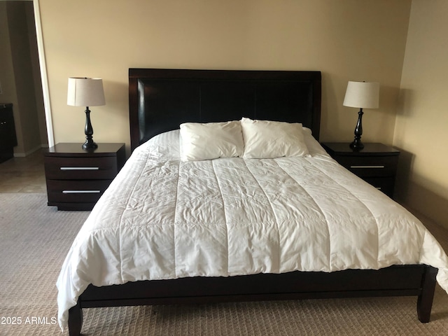 view of carpeted bedroom