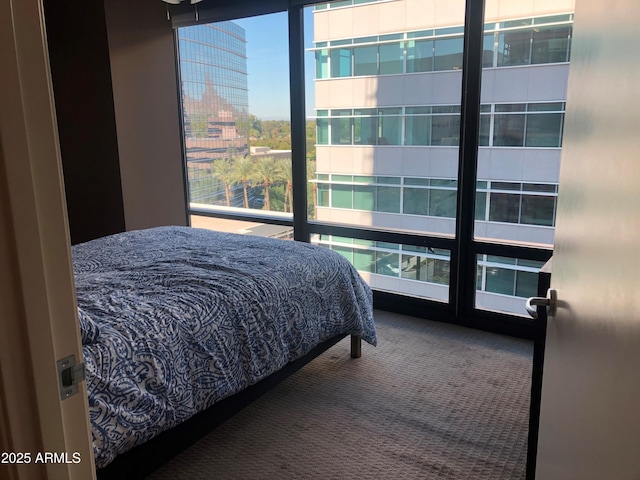 bedroom featuring carpet