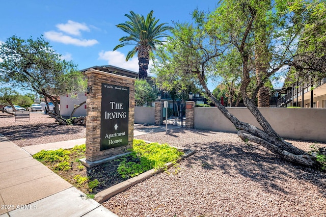 31 W 2nd St, Mesa, AZ 85201 - community / neighborhood sign featuring a gate