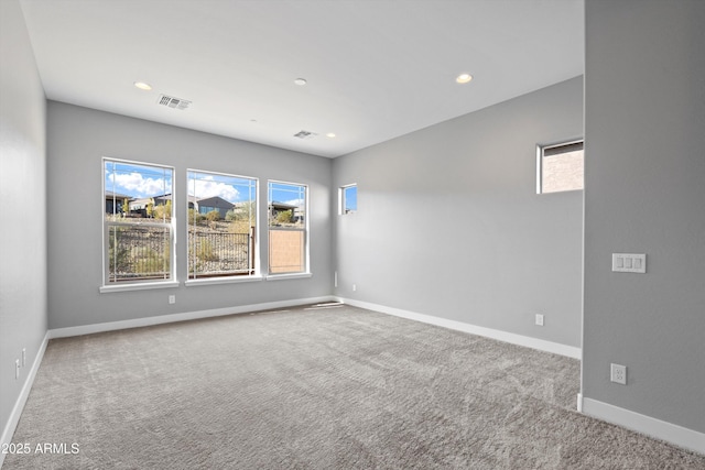 view of carpeted empty room