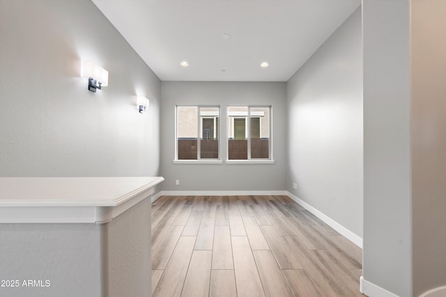 empty room featuring light hardwood / wood-style flooring