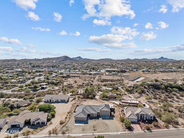 bird's eye view featuring a mountain view