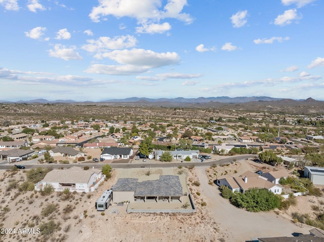 aerial view featuring a mountain view