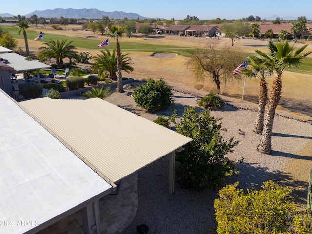 aerial view featuring a mountain view