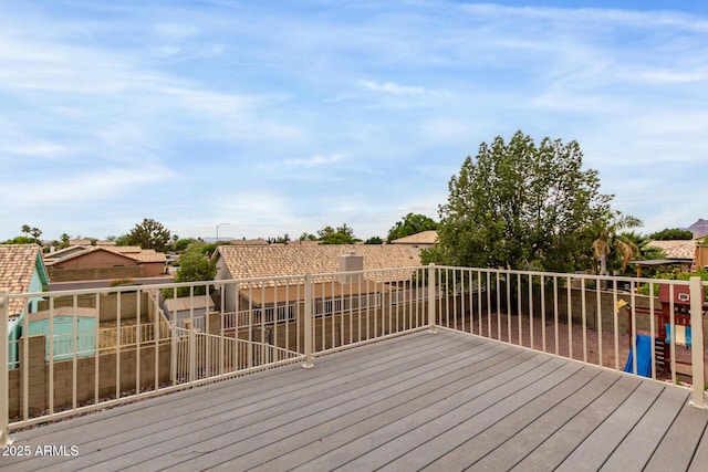 deck featuring a residential view