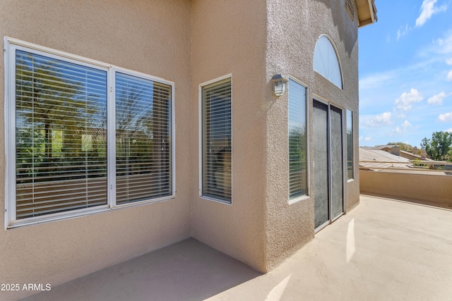 exterior space with a balcony