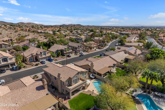 drone / aerial view featuring a residential view